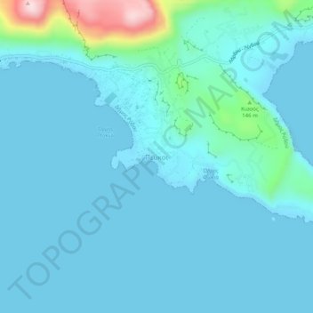 Pefki topographic map, elevation, terrain