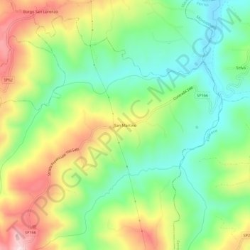 San Martino topographic map, elevation, terrain