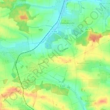 Rumeltshausen topographic map, elevation, terrain