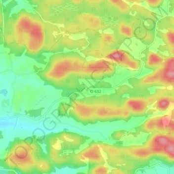 Häljeröd topographic map, elevation, terrain