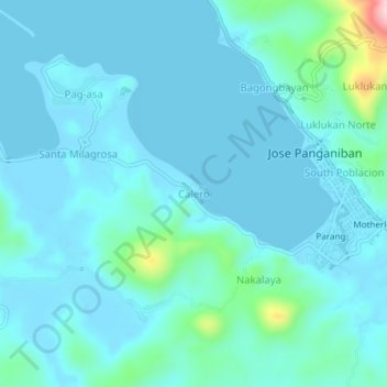 Calero topographic map, elevation, terrain