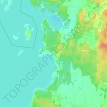 Revsand topographic map, elevation, terrain