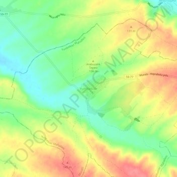 Yurtbekler topographic map, elevation, terrain