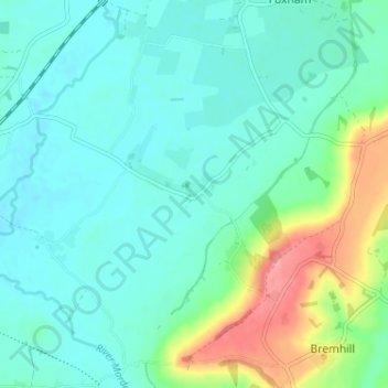 East Tytherton topographic map, elevation, terrain