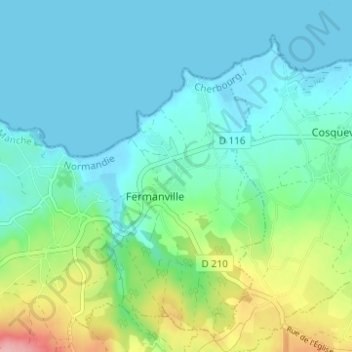 Intheville topographic map, elevation, terrain