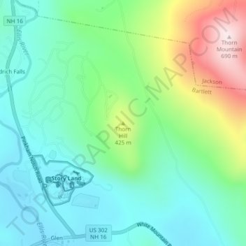 Thorn Hill topographic map, elevation, terrain