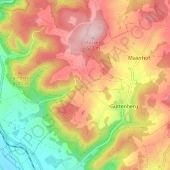 Vogtendorf topographic map, elevation, terrain