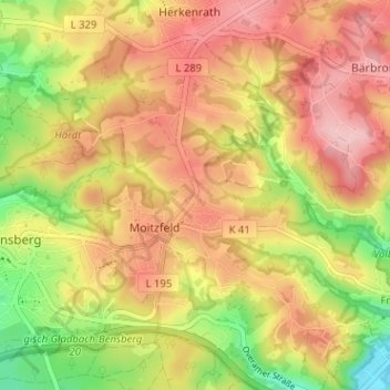 Höhe topographic map, elevation, terrain
