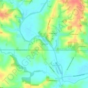 Martintown topographic map, elevation, terrain