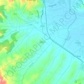 L'Amorosa topographic map, elevation, terrain