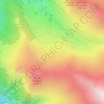 Le Barade topographic map, elevation, terrain