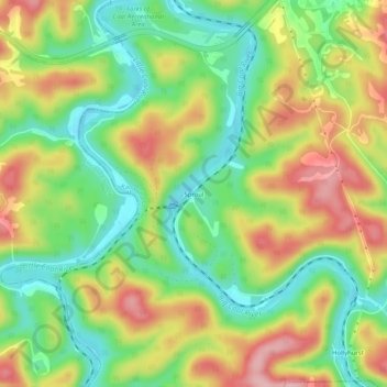 Sproul topographic map, elevation, terrain