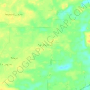 San Vicente topographic map, elevation, terrain