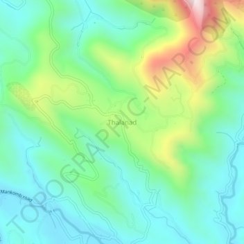 Thalanad topographic map, elevation, terrain