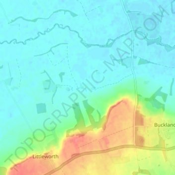 Carswell Marsh topographic map, elevation, terrain