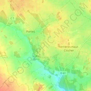 Frémont topographic map, elevation, terrain