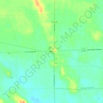 Hawks topographic map, elevation, terrain