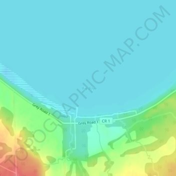 Big Bay topographic map, elevation, terrain