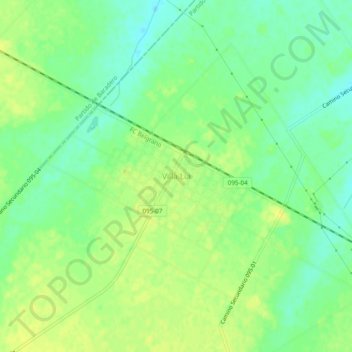 Villa Lía topographic map, elevation, terrain