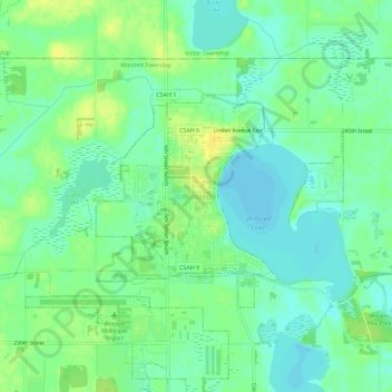 Winsted topographic map, elevation, terrain