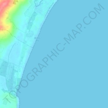 Brittas Bay topographic map, elevation, terrain