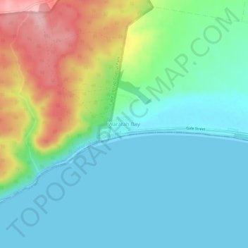Waratah Bay topographic map, elevation, terrain