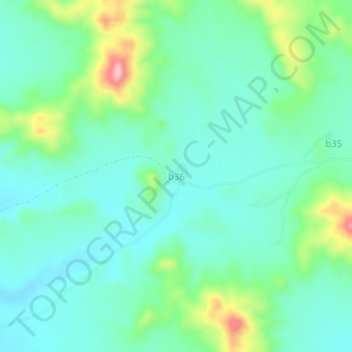 b36 topographic map, elevation, terrain