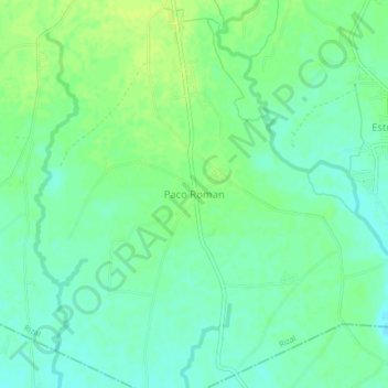 Paco Roman topographic map, elevation, terrain