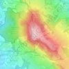 Kozákov topographic map, elevation, terrain