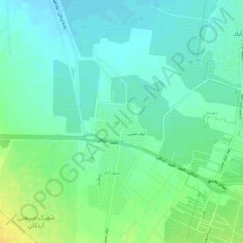Torkabad topographic map, elevation, terrain