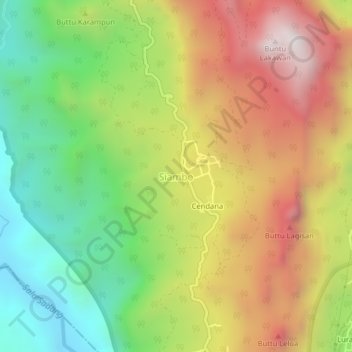 Siambo topographic map, elevation, terrain