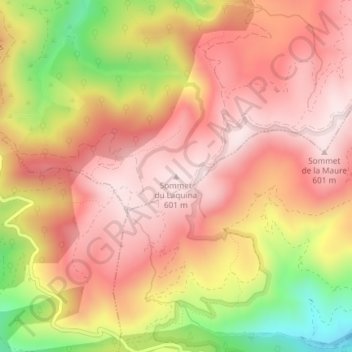 Sommet du Laquina topographic map, elevation, terrain