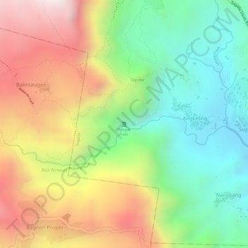 Pongas Falls topographic map, elevation, terrain