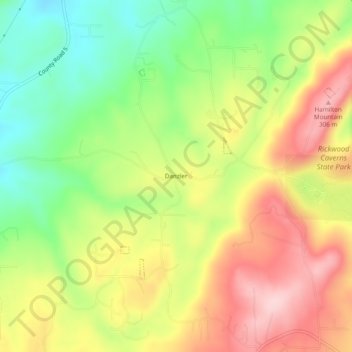 Danzler topographic map, elevation, terrain
