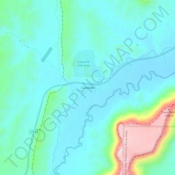 Caineville topographic map, elevation, terrain