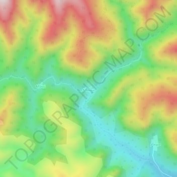 Sllemana topographic map, elevation, terrain