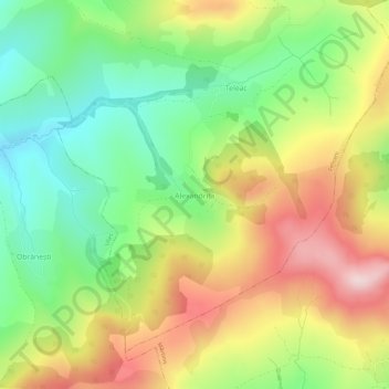 Alexandrița topographic map, elevation, terrain