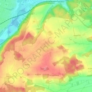 Biburg topographic map, elevation, terrain