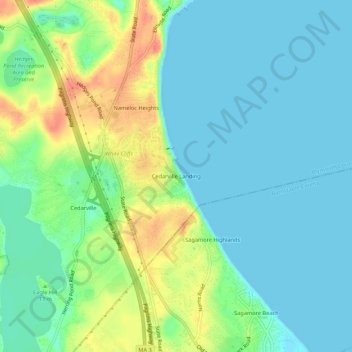 Cedarville Landing topographic map, elevation, terrain