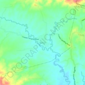 Baloy topographic map, elevation, terrain