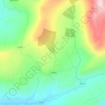 Caheraphuca topographic map, elevation, terrain