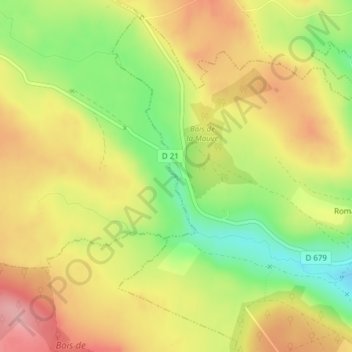 Cascade des Veyrines topographic map, elevation, terrain