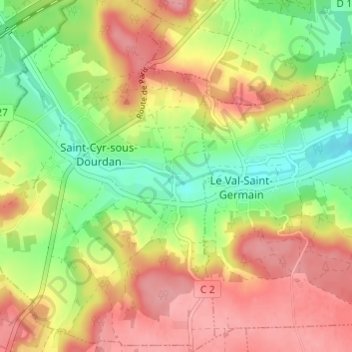 Levimpont topographic map, elevation, terrain