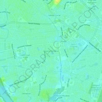 Bellamy Plantation topographic map, elevation, terrain