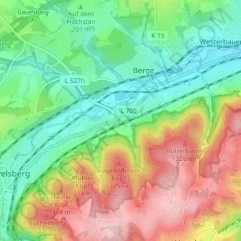 Am Hagebölling topographic map, elevation, terrain