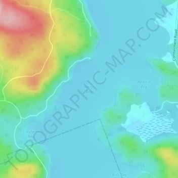 Barrys Bay topographic map, elevation, terrain