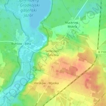 Sellessen topographic map, elevation, terrain
