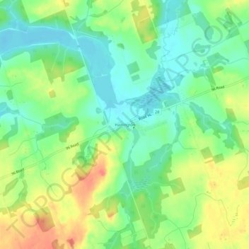 Harrington topographic map, elevation, terrain