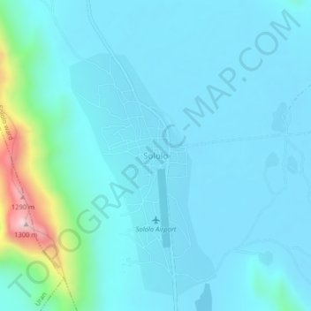 Sololo topographic map, elevation, terrain