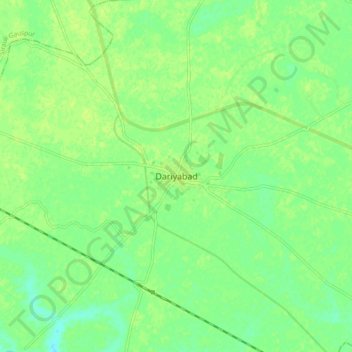 Dariyabad topographic map, elevation, terrain